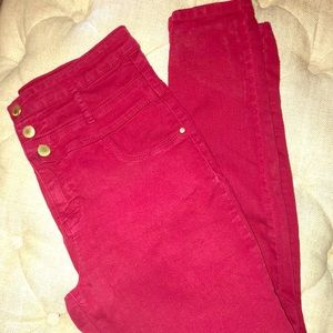 Red jeans